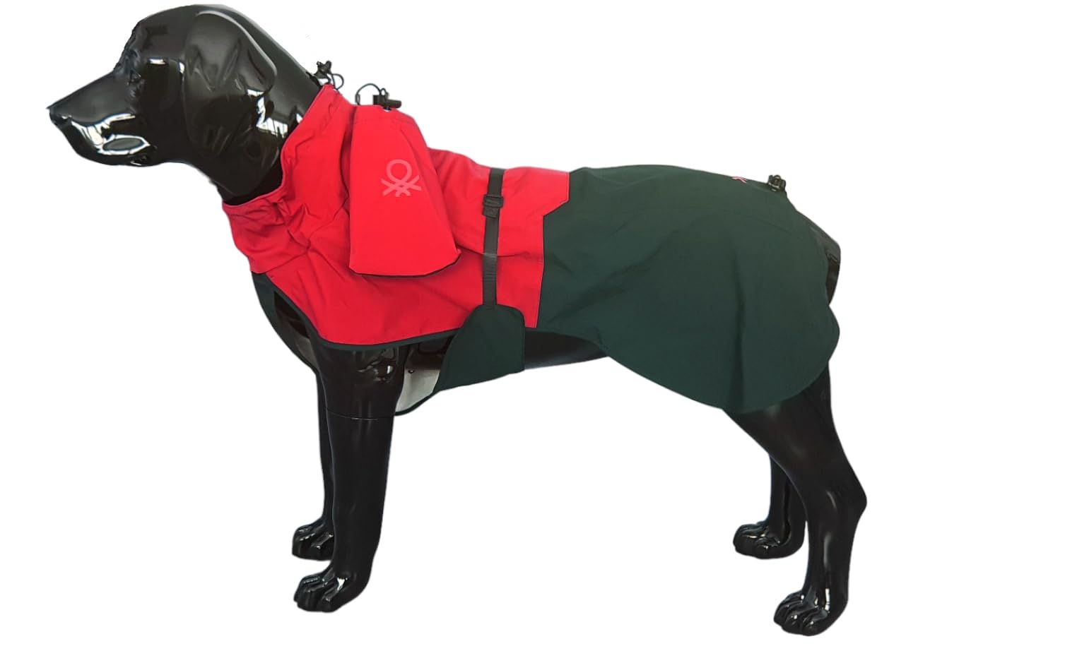 Benetton Regenmantel für Hunde, Regenmantel für Hunde, warme Jacke für Haustiere, verstellbarer Regenmantel für kleine, mittlere und große Hunde (XL, rot)