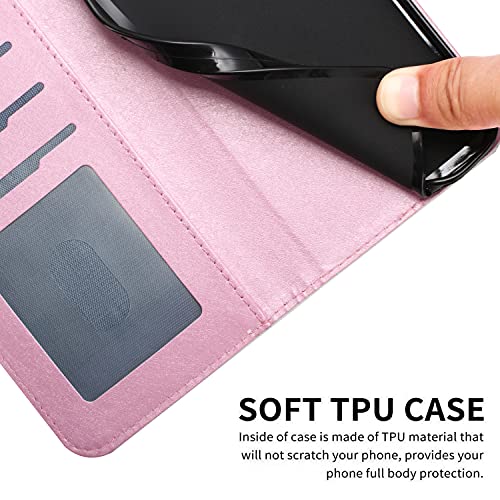 Thoankj Nokia 1.4 Christmas Case Shockproof Slim Leather Flip Pouch Wallet Xmas Cover with Magnetic Stand Card Holder Silicone Protective Phone Case for Nokia 1.4 Santa Claus with Elk - Image 4