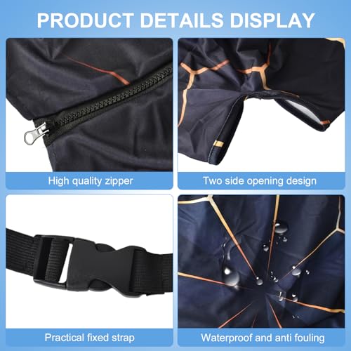 Disnace Koffer Schutzhülle – Elastische Kofferhülle im Cyberpunk-Stil mit Gepäckanhänger, Staub- & Wasserdicht, Waschbare Gepäckabdeckung mit Reißverschluss für Reisekoffer (L (26-28 in))