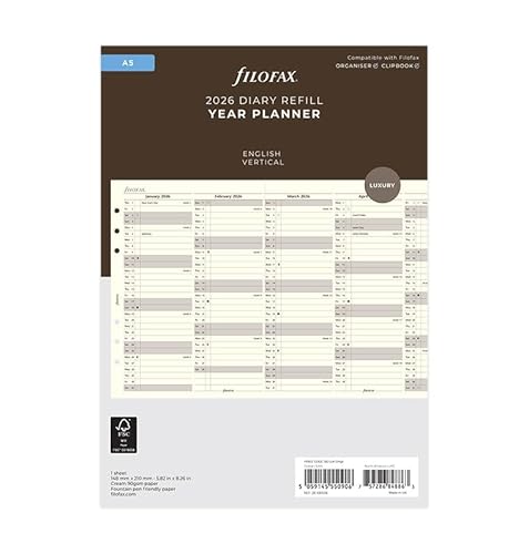 Filofax A5 Year Planner (E) 2026