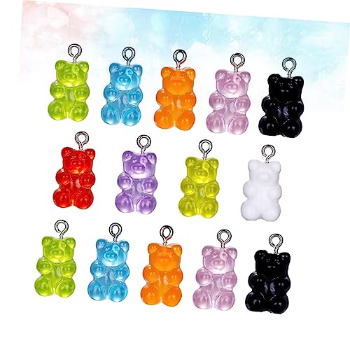 Pendentifs ours colorés résine pour customisation colliers mode - 2