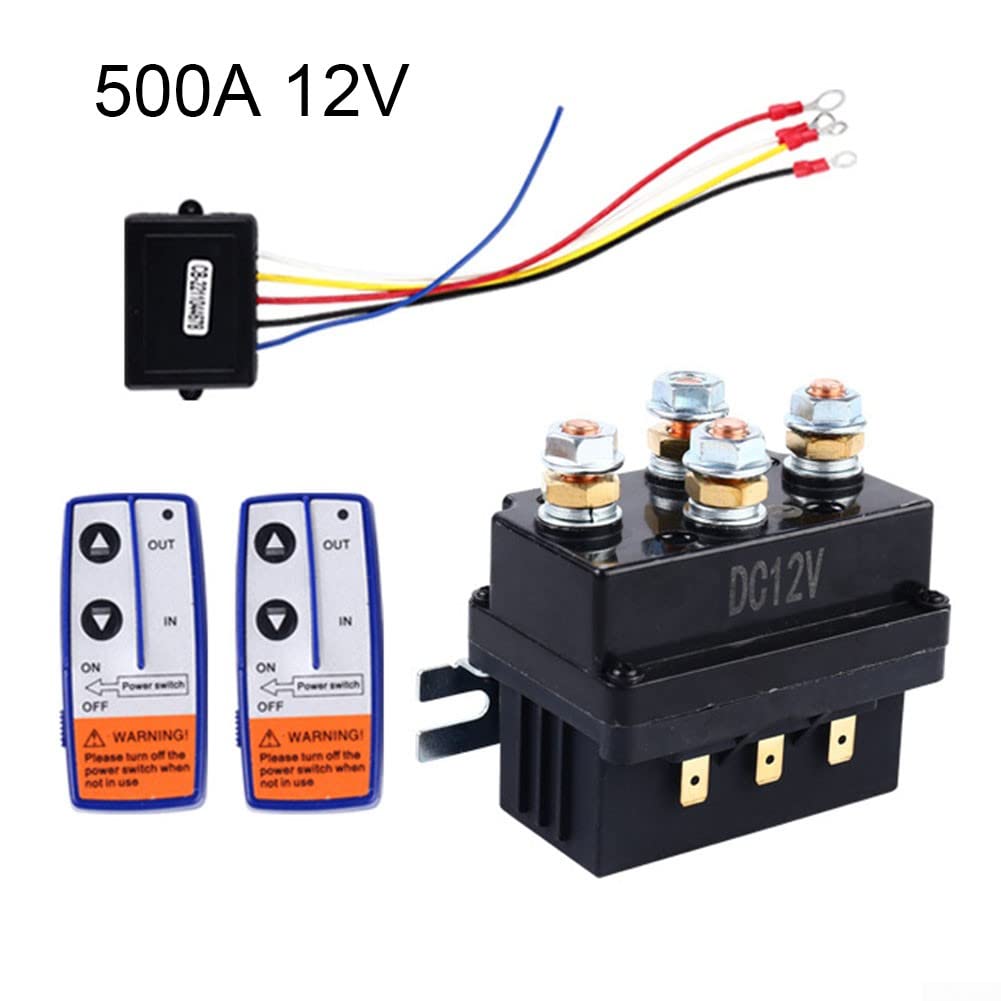 12 V 500 A Schütz Seilwinde Steuerung Magnetventil Dual Wireless Fernbedienung Set