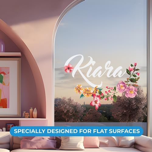 Vinilo decorativo personalizado de flores para pared miniatura 5