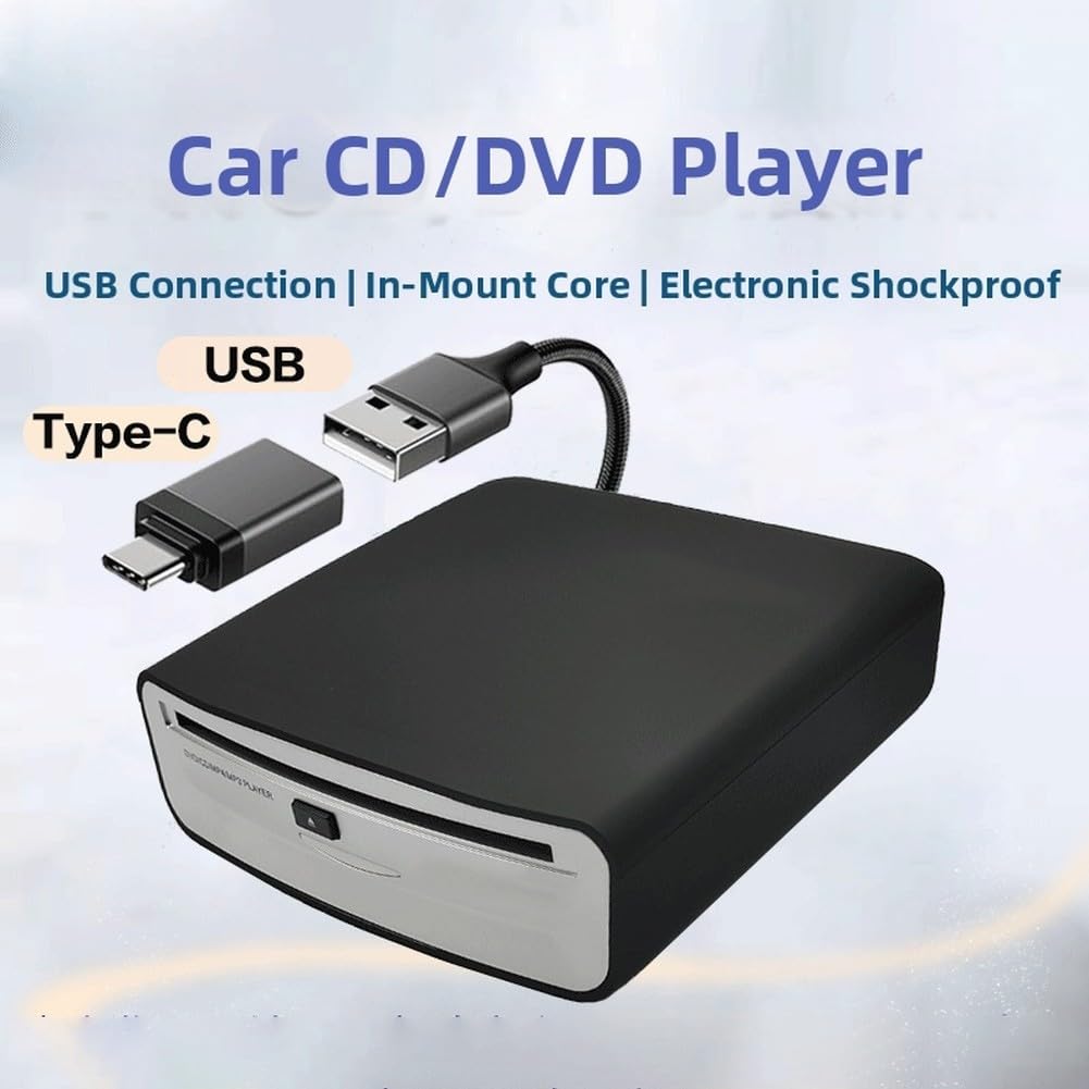Lettore CD Auto Esterno USB and Play Antiurto Lettore CD Auto