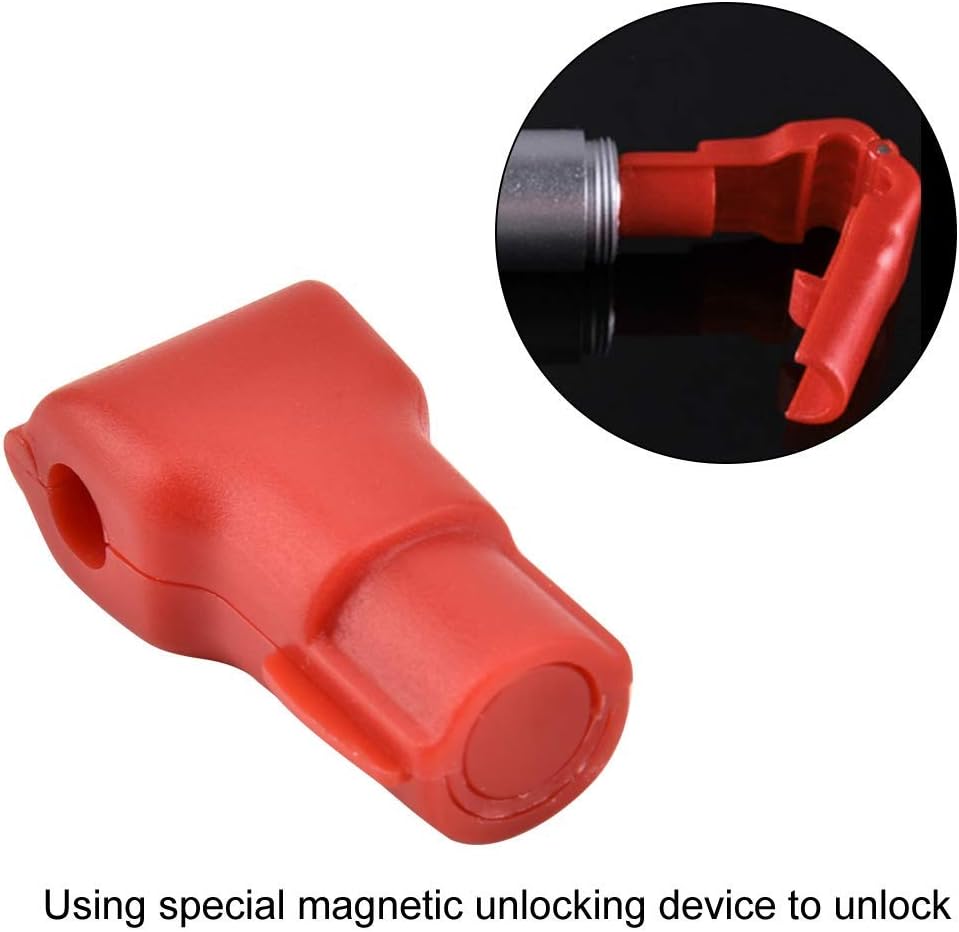 100pcs Peg Hook Locks Stop Lock, Plastic Red Security Lock, Easy Installation, for Commodity Link, Supermarket Hooks, Retail Shop Anti-Theft Display, 4.5/6/7mm(6MM)