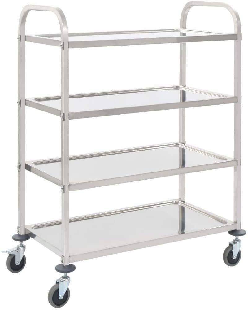 Buy Multifunction Serving Trolley,4Tier Stainless Steel Catering