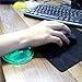 Silicone Gel Keyboard Wrist Rest Mouse Pad Wrist Support Cool Hand Pillow Cushion, Ergonomic, Heart-shaped Translucence (2pcs Green Pad)