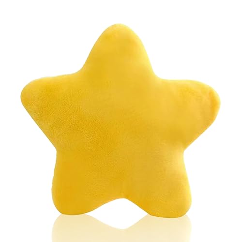 15.75" Plush Star Pillow,Cute Decorative Throw Pillows for Kids and Adults,Stars Shaped Sleeping Pillow for Warm Companionship,Soft Plush Throw Cushions for Couch Bed Nursery (Star, Yellow, 40*40c'm) - Star - Yellow - 40*40c'm