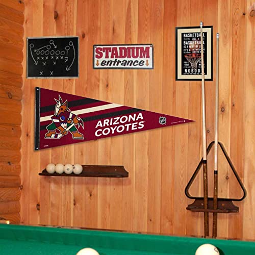 Fanion Phoenix Coyotes solide avec fixations murales pour pose facile sans pli - 4