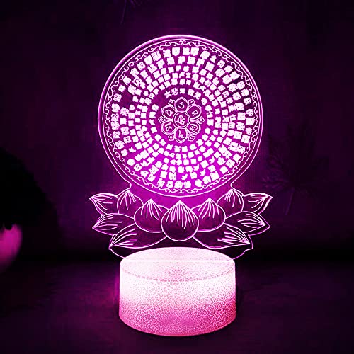 Lámpara de noche ilusión 3D con control remoto y 16 colores miniatura 5