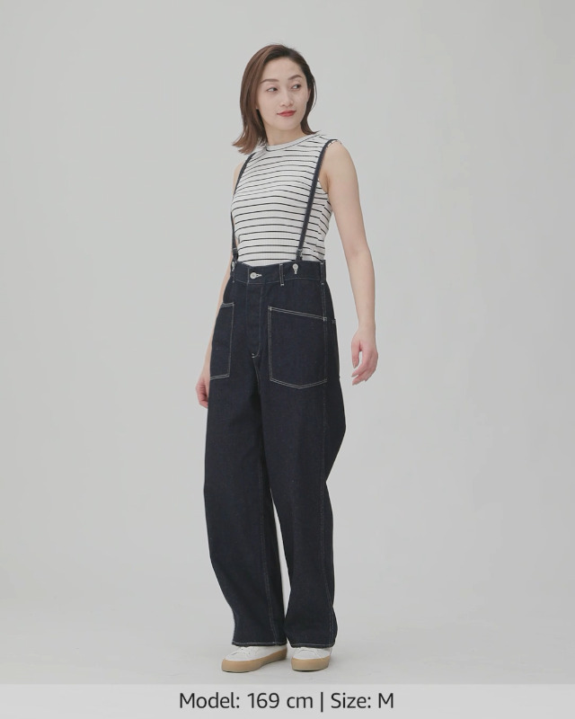 Amazon | [ジョンブル] ジーンズ 11ozデニムサスペンダー