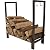 Sunnydaze 30-Inch Firewood Log Rack - Small Fireplace or Fire Pit Wood Storage Holder - Bronze - 500-lb Capacity