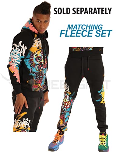 SCREENSHOT Mens Urban Premium Fleece Hoodie - NYC Streetwear Fashion Embroidery Patch Gel Print Hooded Sweatshirt4