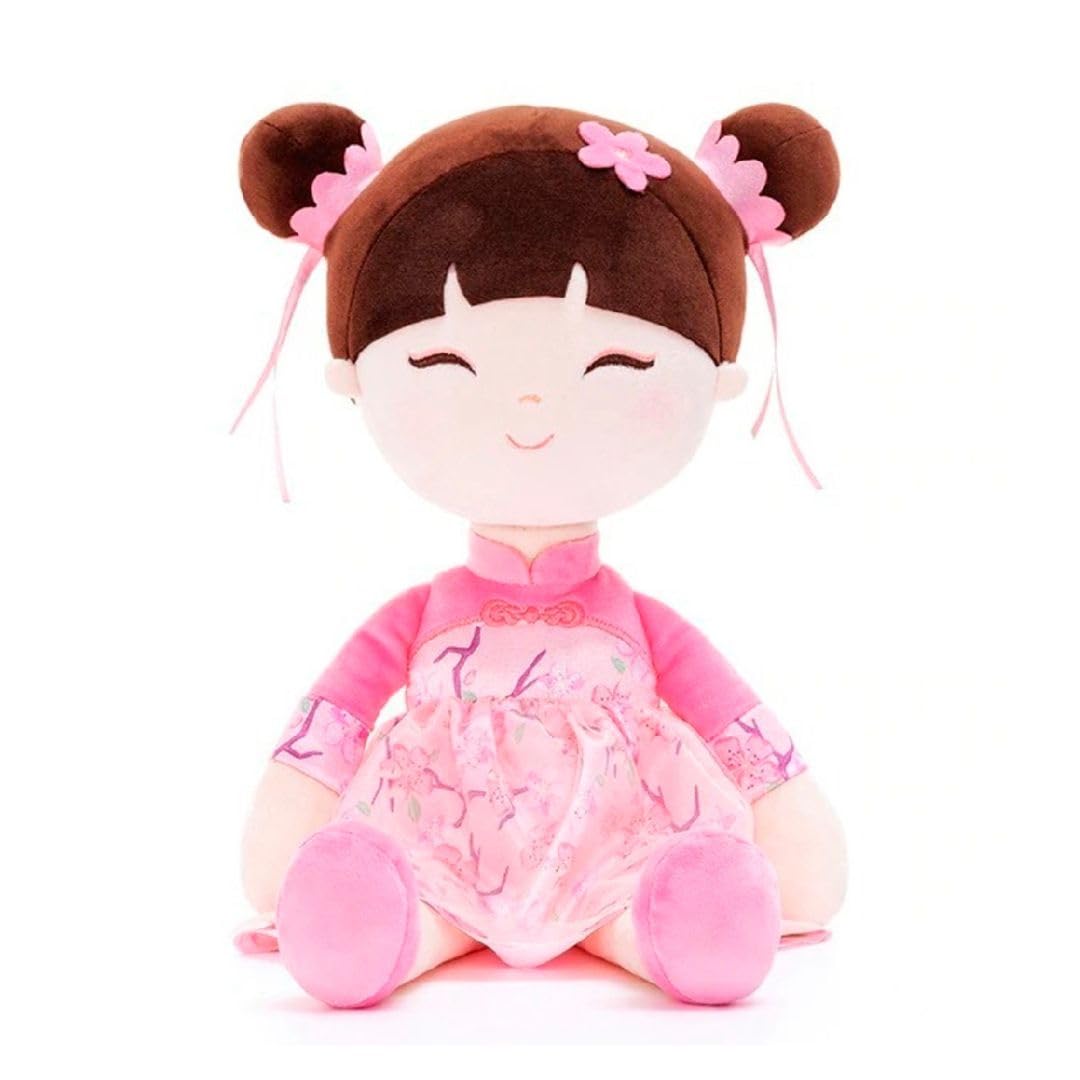 Baby Doll Kids Soft Doll for Kids Plush Toys Chinese Fairy Tale Dolls Toys for Ages 2-4 Peach Fairy