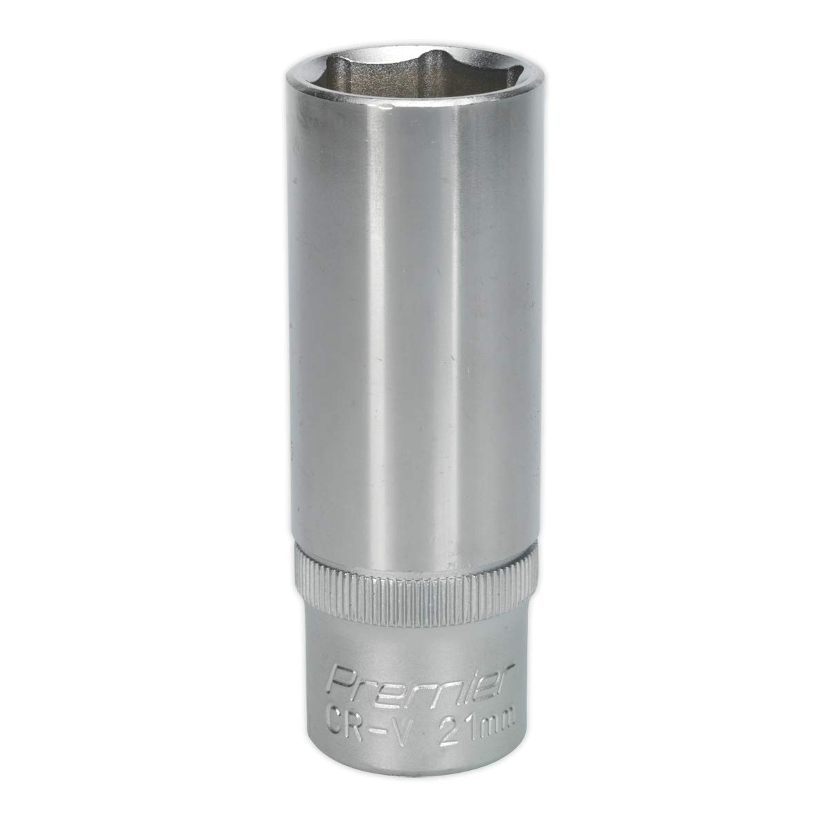Sealey WallDrive Socket 21mm Deep 1/2"" Square Drive Chrome Vanadium Steel S1221D