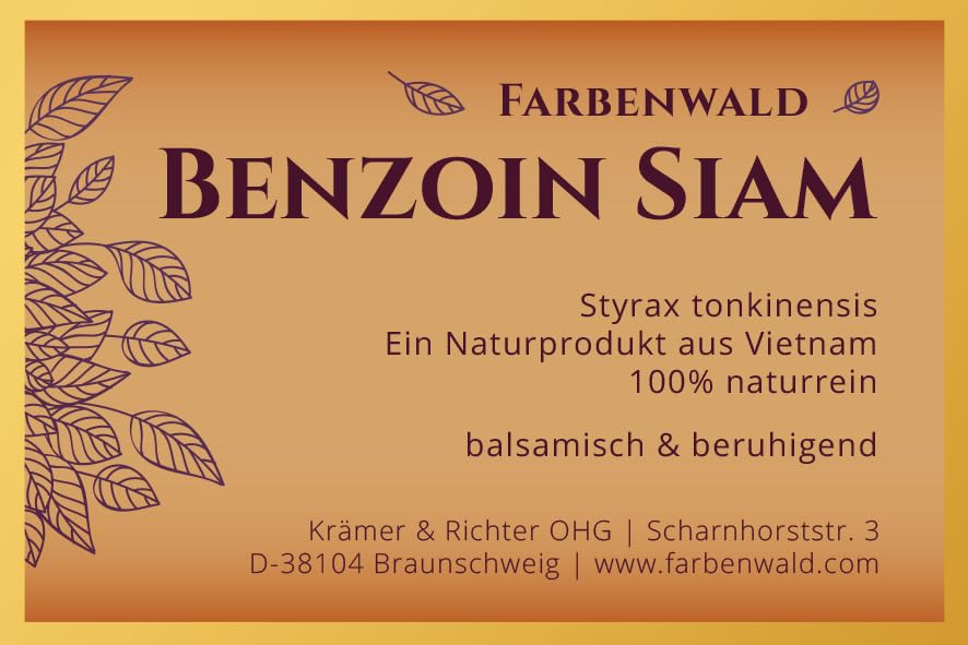 Benzoe Sia, Resinoid INCI: Styrax tonkinensis Resin oil, Frankrijk 10ml