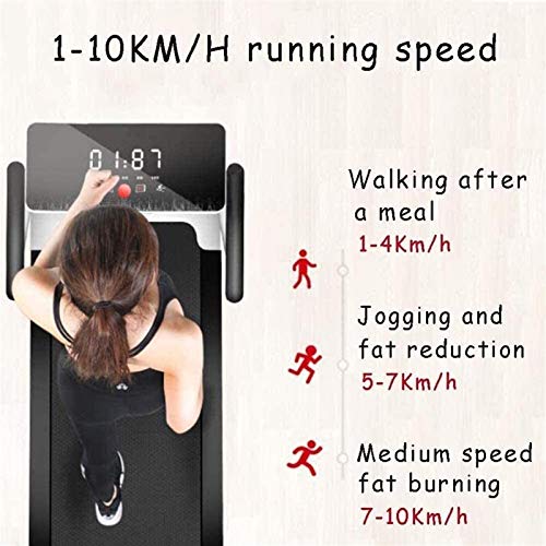 Image of Treadmill Folding Electric Treadmill No Noise Non Slip Runway Free Installation Design Multi Function Fitness Equipment for Home and Gym Use