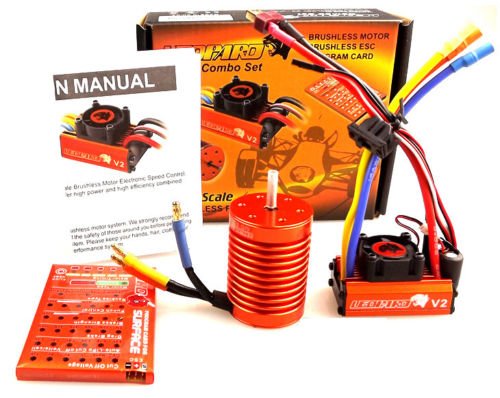 powerday Skyrc Leopard 60a Esc + 13T 3000kv Brushless Motor for 1/10 Car Combo W/program Card