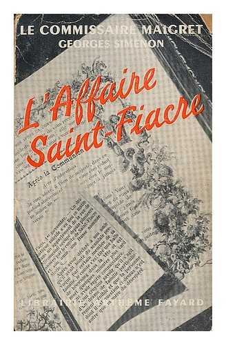 L' affaire Saint-Fiacre / Georges Simenon [French] B0016VVG82 Book Cover
