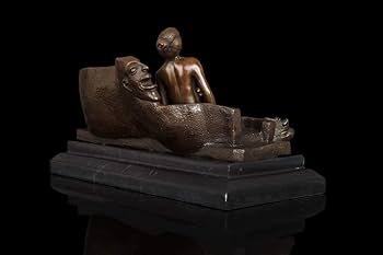 Amazon.co.jp: アート純粋なブロンズ裸のベル彫刻セクシーな女性