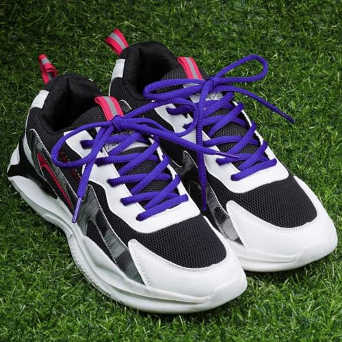 Image of 2 Pairs Oval Athletic Shoelaces 33 Colors 1 /4 inch Half Round Shoe Laces for Sneakers
