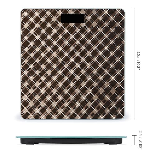 Báscula digital para cuerpo Brown y Blanco de alta precisión miniatura 2