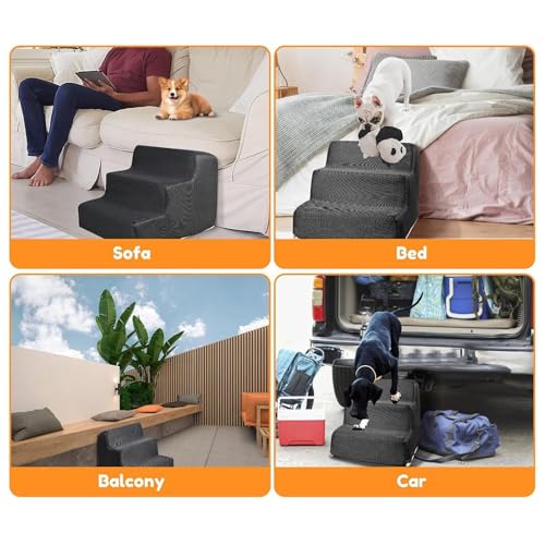 Rampa de plan inclinado sofá para cachorros y escalera de perro para sofá de uso diario 5