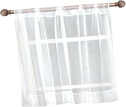 HOOTNEE Cortinas Curtas Cortinas Blackout Pequenas Cortinas De Banheiro Cortinas Curtas Cortinas Meia Blackout Cortina De Cozinha Meia Janela Cortinas De Café Blackout Branco Em Triagem