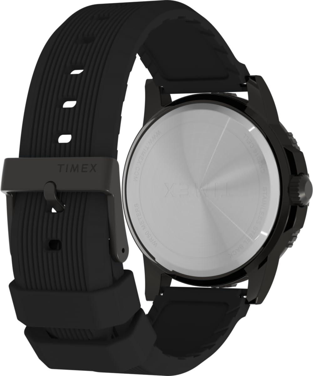 Timex Expedition Ridge TW4B32200 - Reloj con correa de silicona negra con esfera marrón para hombre, 45 mm