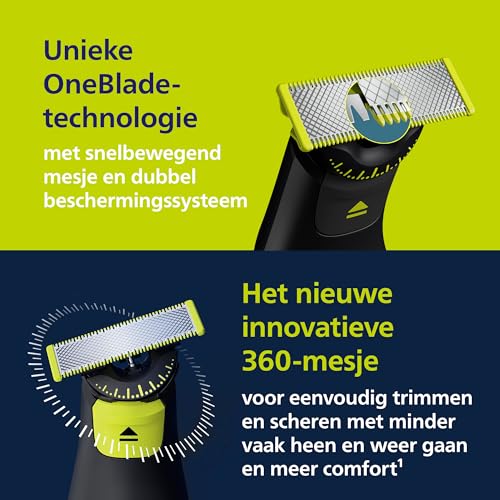 Philips OneBlade Pro 360 elektrische baardtrimmer en bodygroomer, 20 lengtestanden, waterdicht, roestvrij staal - Afbeelding 5