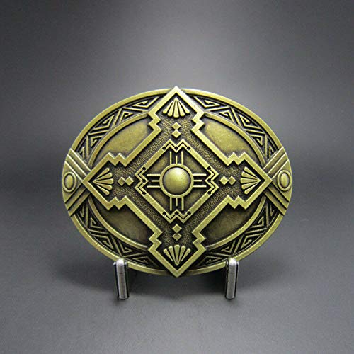 Cross Celtic Knot Oval Southwest Bronze Western Belt Buckle (Make Your Own Design With Pictures)