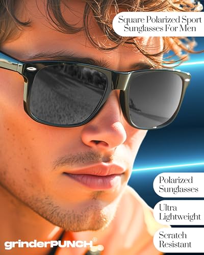 grinderPUNCH Polarized Super Dark Sunglasses for Men and Women Trendy Retro Sun Glasses for Driving UV Protection2
