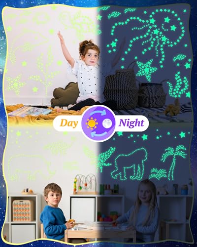 201 Pcs Stickers Brillantes de Estrellas para Pared y Techo miniatura 3