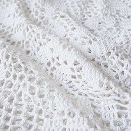 Kilofly Handmade Crochet Lace Rectangular Table Runner 15 X 51 Inch, White #TOP3
