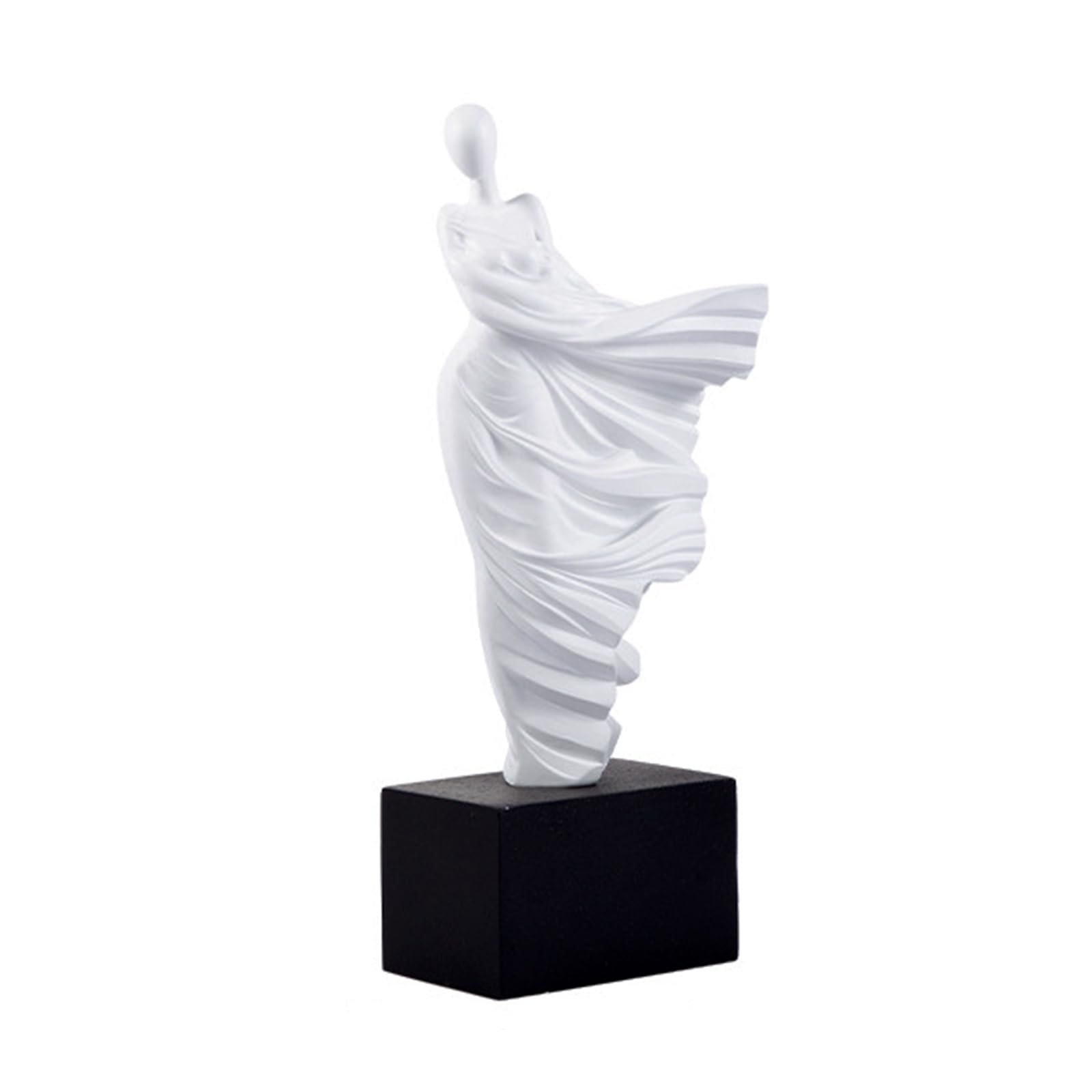 Frau deko Figuren Skulptur, Modern Kunst Woman deko Statue, Für Dekoration Schlafzimmer, Fensterbank, Wohnungs, Büro, Weinschrank, Harz Handwerk,Weiß