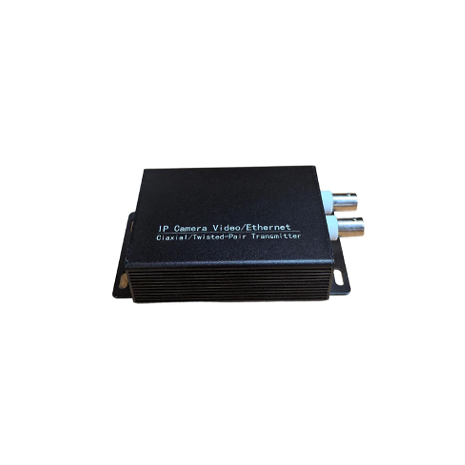Juego de extensor coaxial de cámara de seguridad para equipos de instalación, conexión de video Ethernet con carcasa de metal negro, juego de dos conectores coaxiales