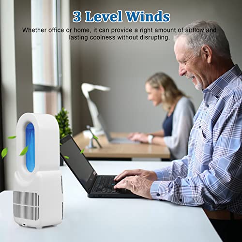 Conbola Rechargeable Desk Fan, Bladeless Battery Operated Fan Small Usb Quiet Table Fan thumb #5