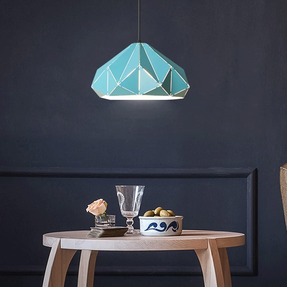 FZQSXAZU Personality Pendant Light Polygonal Color Industrial Chandeliers - Side Glow Hanging Lamp Fashionable Hollow Suspension Lighting Fixture,for Living Room