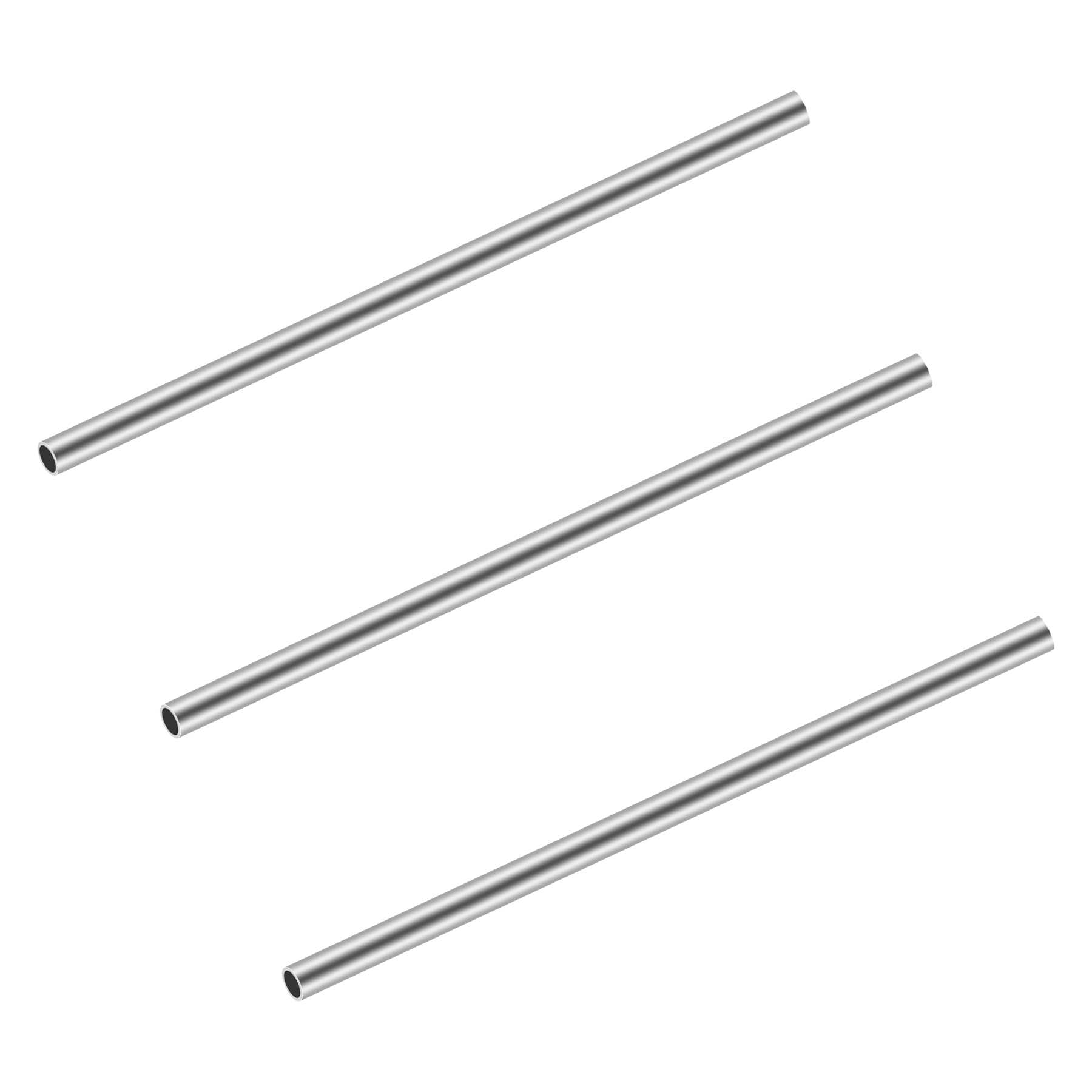 Imeistek Silver 304 Stainless Steel Tubes, 10Mm Od X 1Mm Wall Thick 250Mm Length Seamless Stainless Steel Industrial Straight Round Pipe (3Pcs