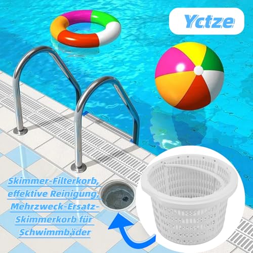 Yctze Skimmer Korb 19 cm Pool Sieb Innendurchmesser 16 cm Durchmesser Mehrzweck-Skimmer-Filterkorb für Effektive Poolreinigung Ersatz-Skimmerkorb Pool Vorfilter