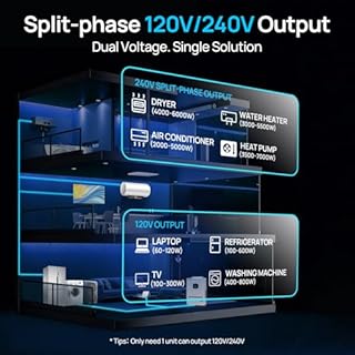 ECO-WORTHY 10000W DC 48V UL1741 Solar Inverter with WiFi,AC Output 120V/240V,Support Parallel,Built-in 2 MPPT Solar Controllers,Max 200A Battery Charging,Parallel Up to 6 Units 48V Inverter Charger