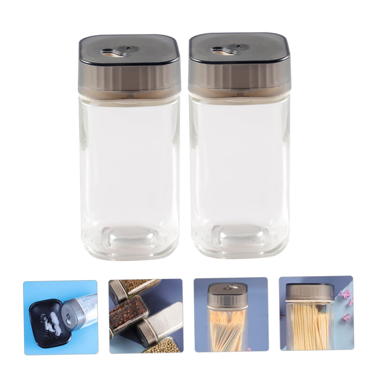 Alipis Elegant Seasoning Dispenser Portable Salt Pepper Shaker for Bbq Home Restaurant