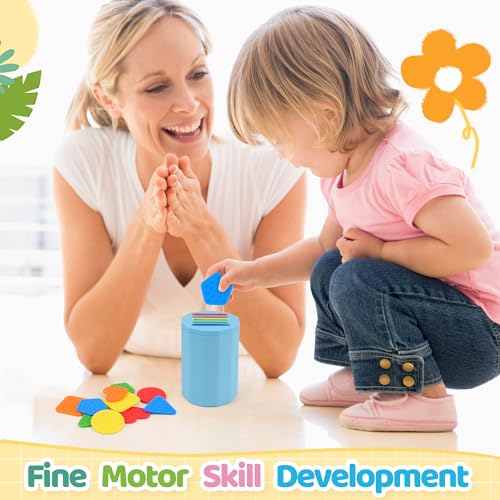 Image of Shape & Color Sorting Montessori Baby Toddler Toys for 1 2 3 Years Boys Girls, Silicone Montessori Toys for 1 Year Old, Fine Motor Skills Sensory Toddlers Toy 1 Year Old Girl and Boy Gift, Piece