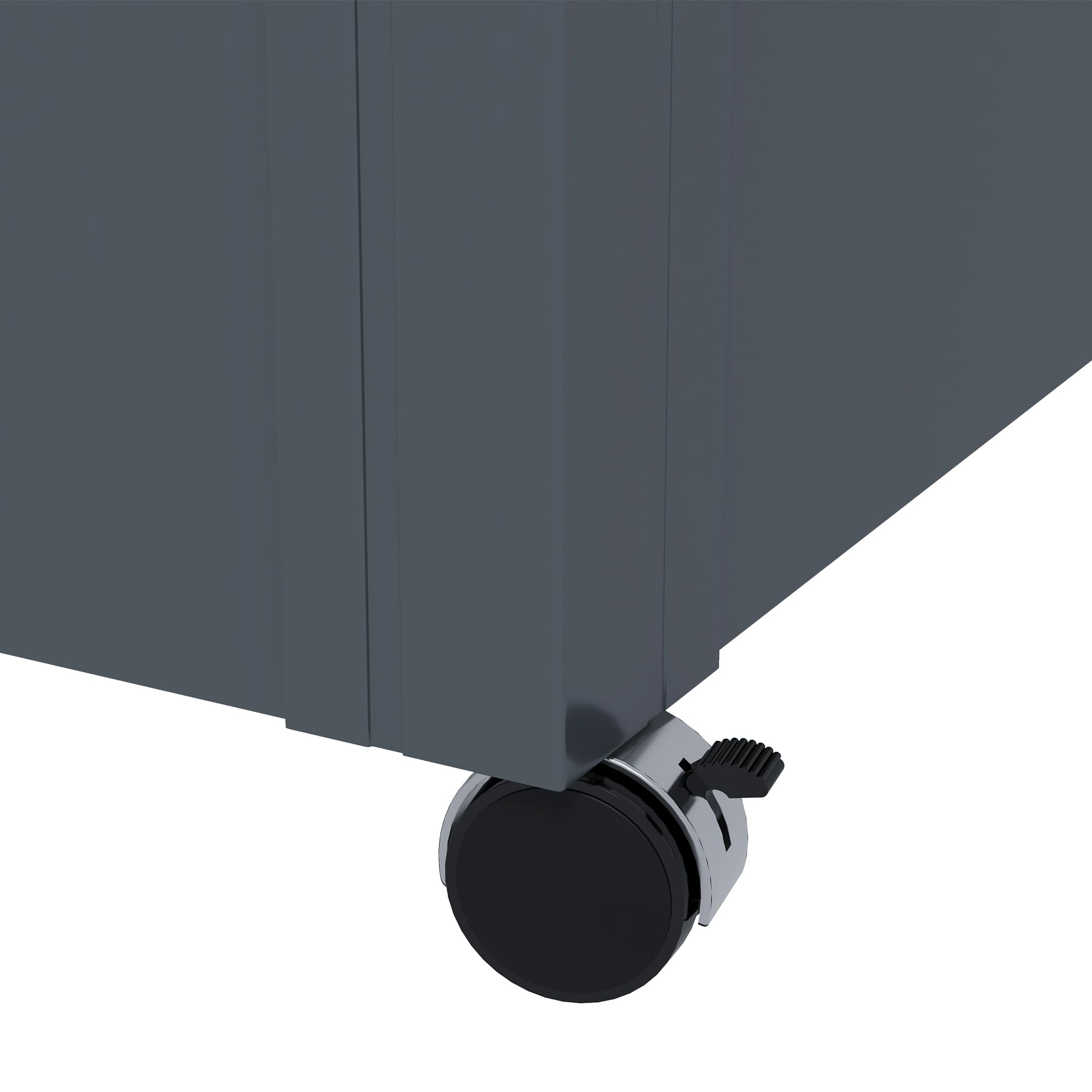 Outsunny Coffre de rangement extérieur 311L acier galvanisé roulettes vérin gaz poignée jardin 120x62x66 cm gris