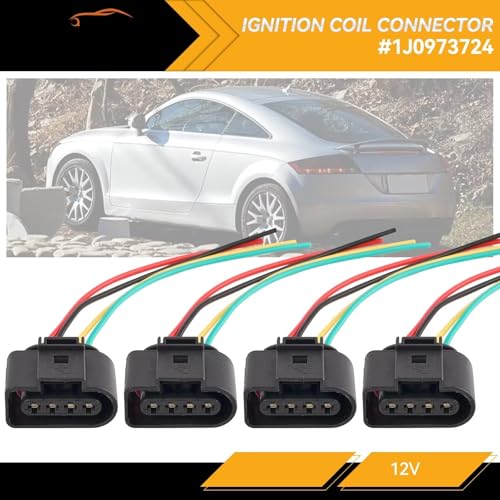 Arnés de bobina de encendido 1J0973724 para VW Eos 2007-2011 con conectores impermeables de 4 cables 2