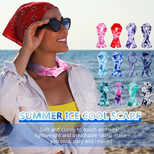 Image of Geyoga Cooling Neck Wraps Cooling Scarf Wrap Bandanas for Summer Women Men Walking Riding Outdoor