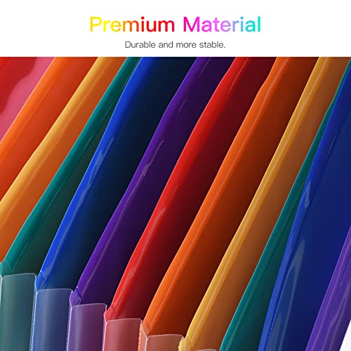 Henniu 12 Bolsos Pasta de Arquivo Expansível Organizador de Arquivos A4 Tamanho Carta Organizador de