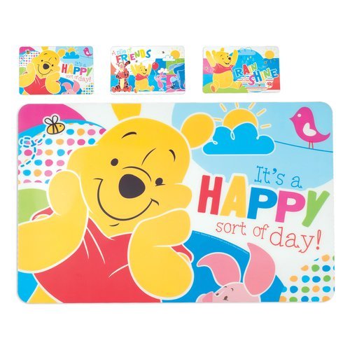 Lulabi Set de Table Disney Winnie l'ourson Baby, Polypropylène, 45 x 30 cm, Standard