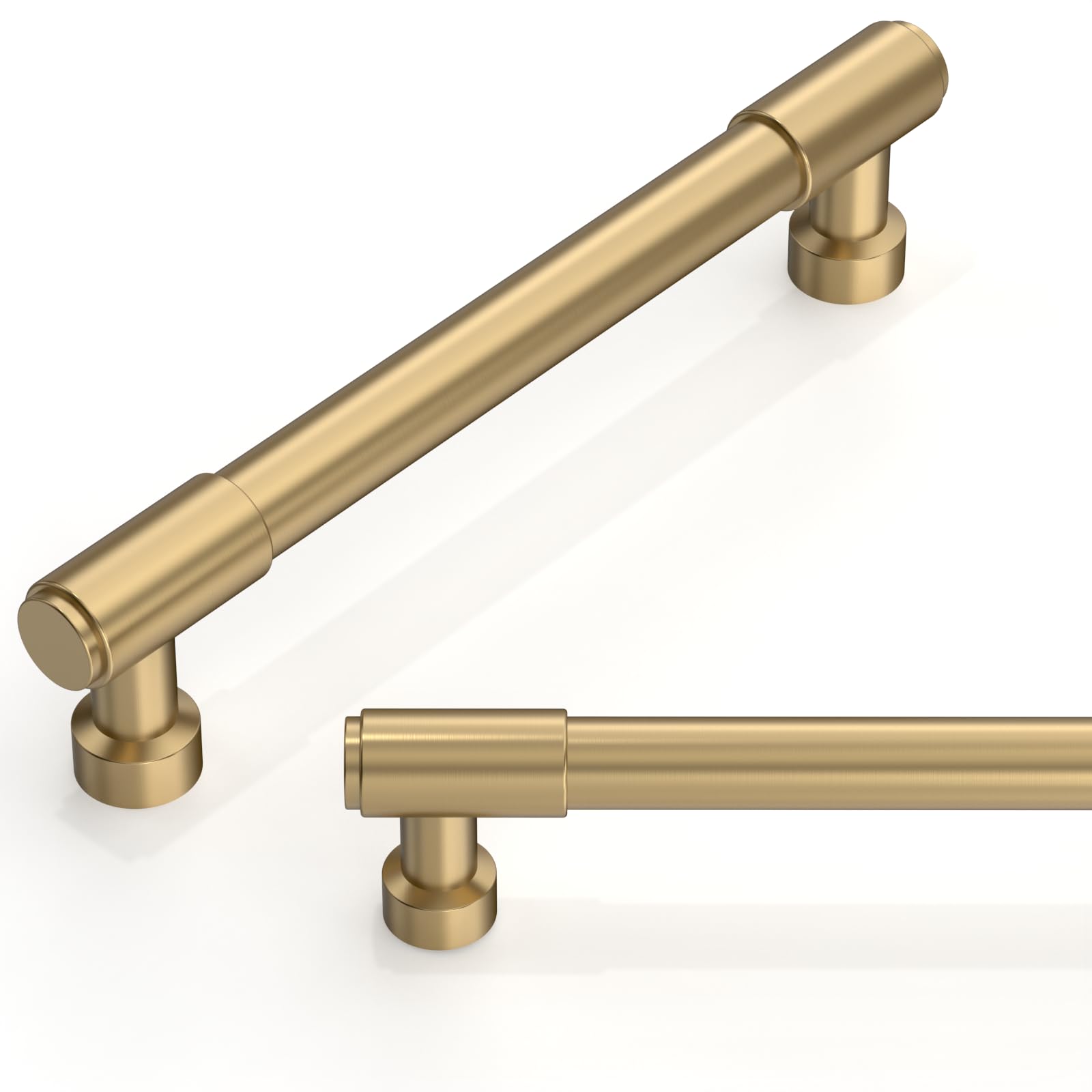 Talentedeco 10 Pack Champagne Bronze Cabinet Pulls 5 Inch(128mm) Kitchen Cupboard Handles Cabinet Hardware for Drawer Pulls