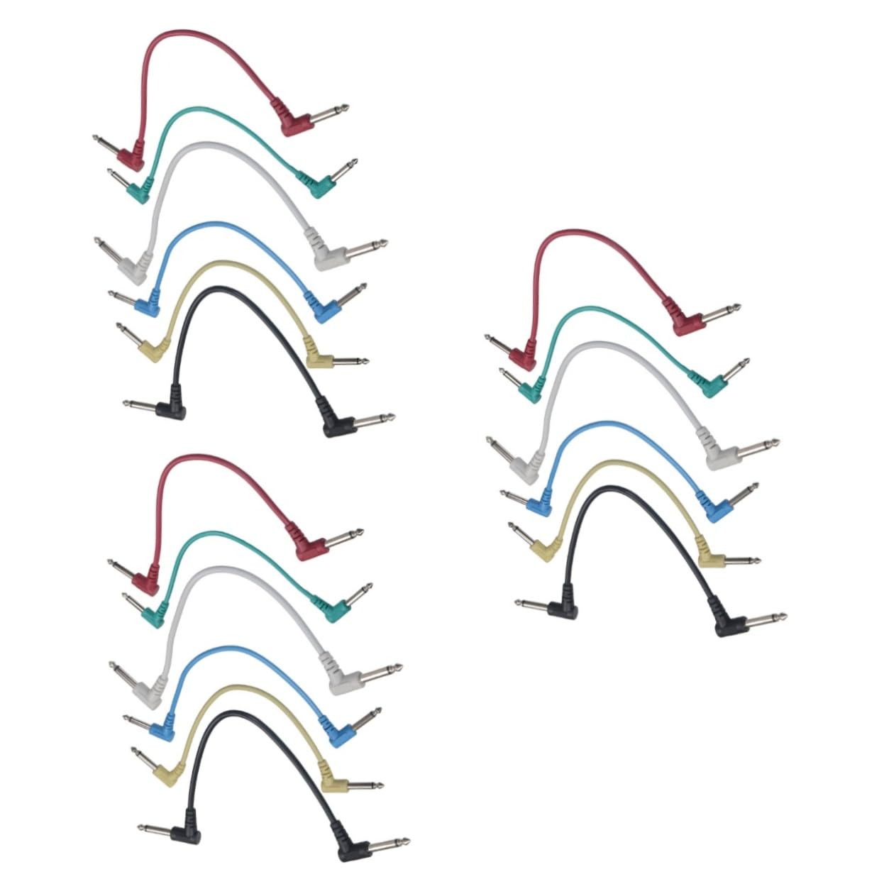 ifundom 3 Set Di Cavi Patch Per Chitarra Cavo Patch A Gomito Da 6 35 Mm Realizzato in Materiale Robusto Per Effetti Per Chitarra Elettrica 6 Pezzi * 3